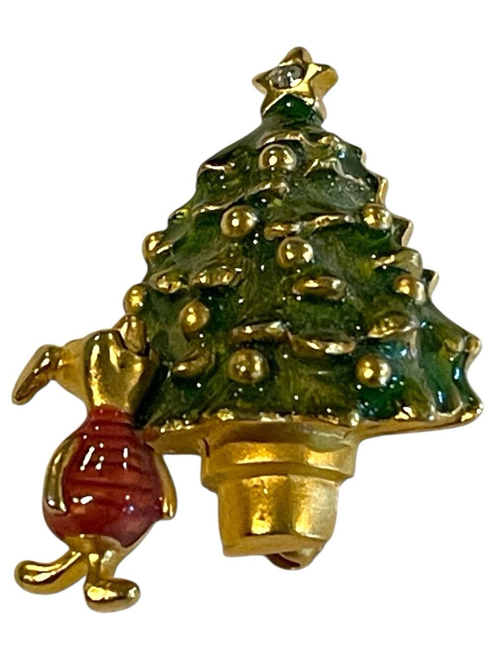 Disney Christmas Tree Piglet Pin Brooch